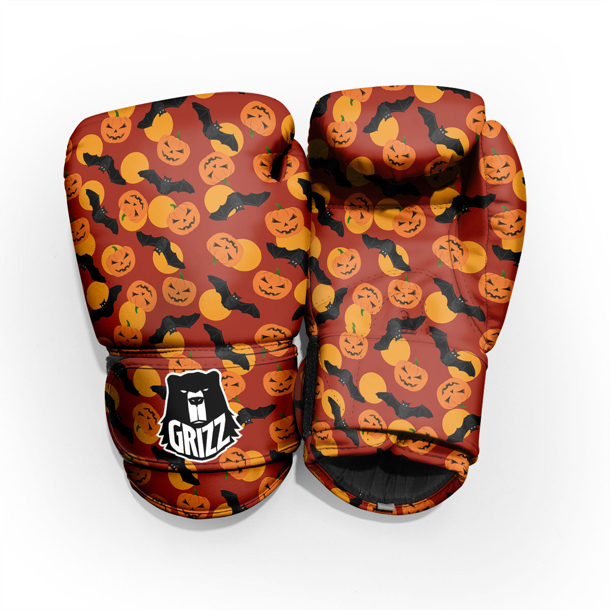Bat And Pumpkin Halloween Print Pattern Pro Boxing Glove