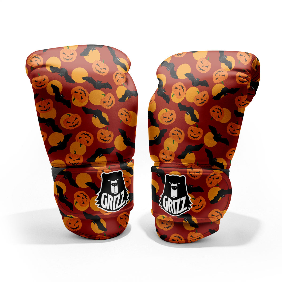 Bat And Pumpkin Halloween Print Pattern Pro Boxing Glove
