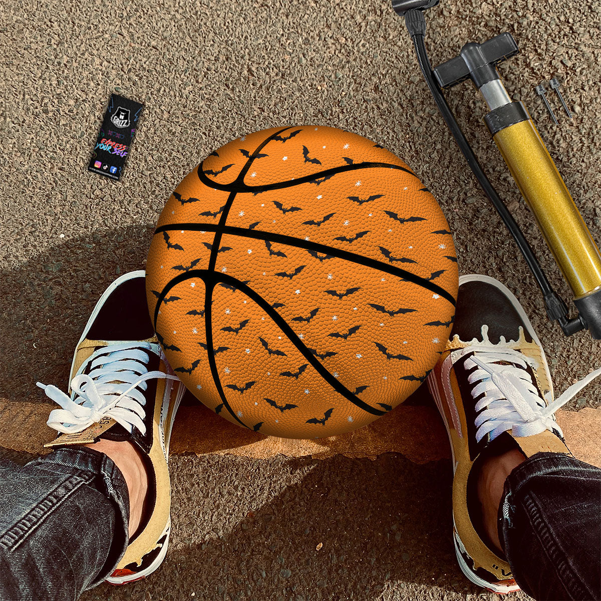 Bat Halloween Print Pattern Basketball-grizzshop