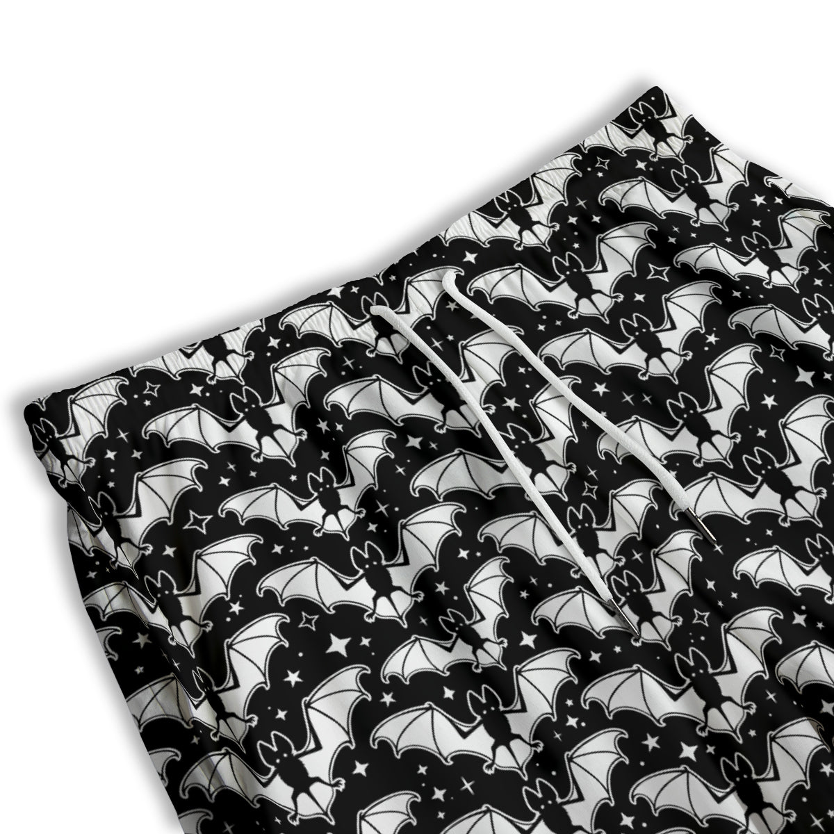 Bat Halloween White And Black Print Pattern Men's Athletic Shorts