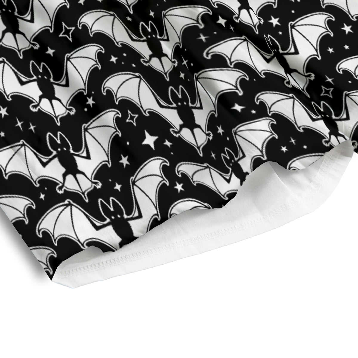 Bat Halloween White And Black Print Pattern Men's Athletic Shorts