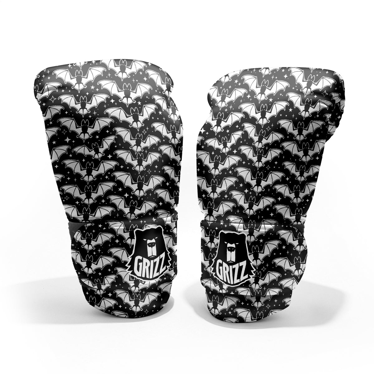 Bat Halloween White And Black Print Pattern Pro Boxing Glove