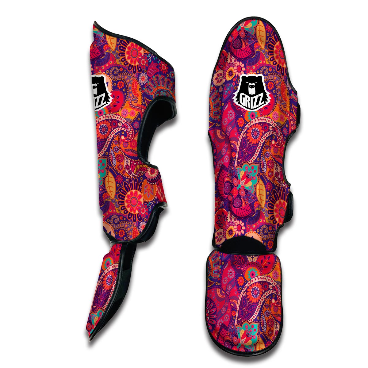 Batik Hippie Muay Thai Shin Guards-grizzshop