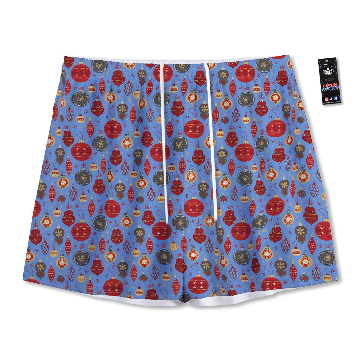 Bird Spiritual Golden Print Mesh Shorts