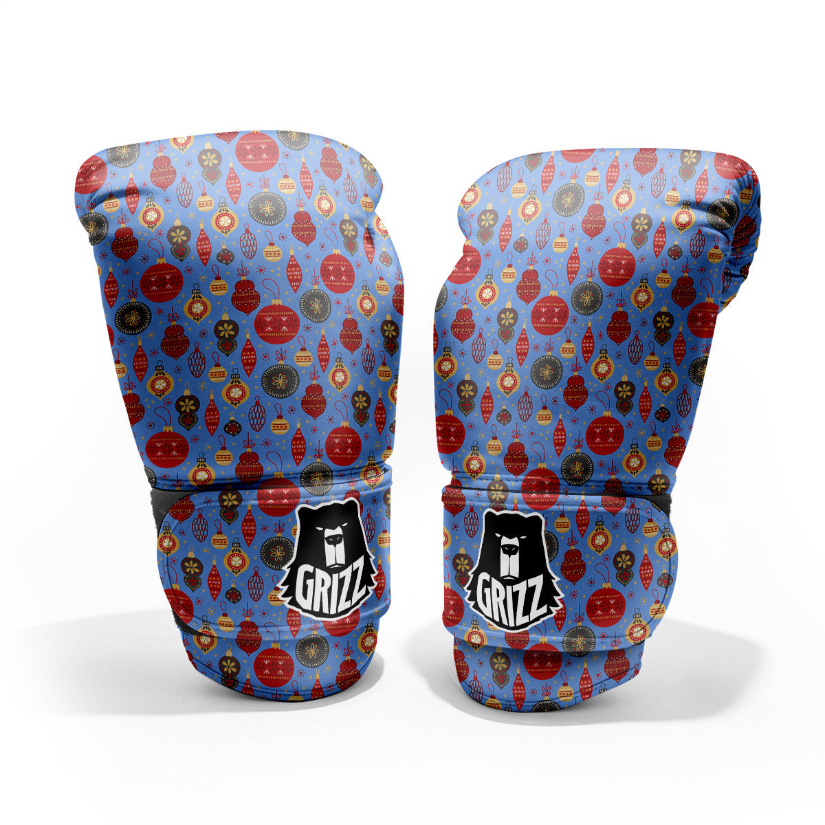 Baubles Christmas Print Pattern Pro Boxing Glove