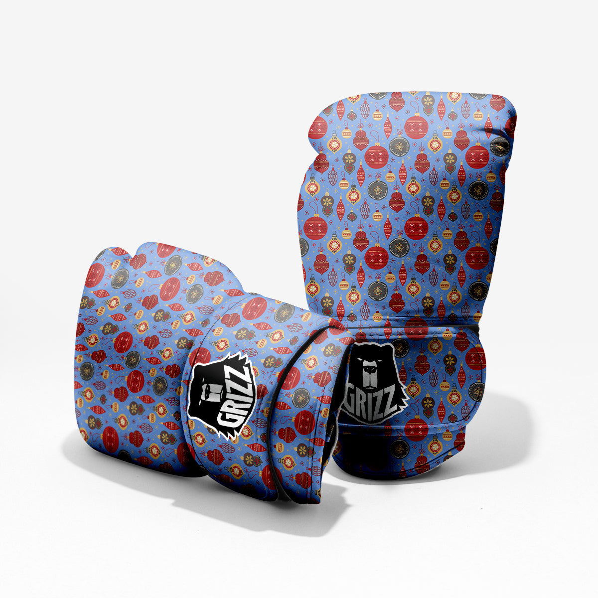 Baubles Christmas Print Pattern Pro Boxing Glove