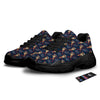 Be My Valentine Floral Print Pattern Black Chunky Shoes-grizzshop