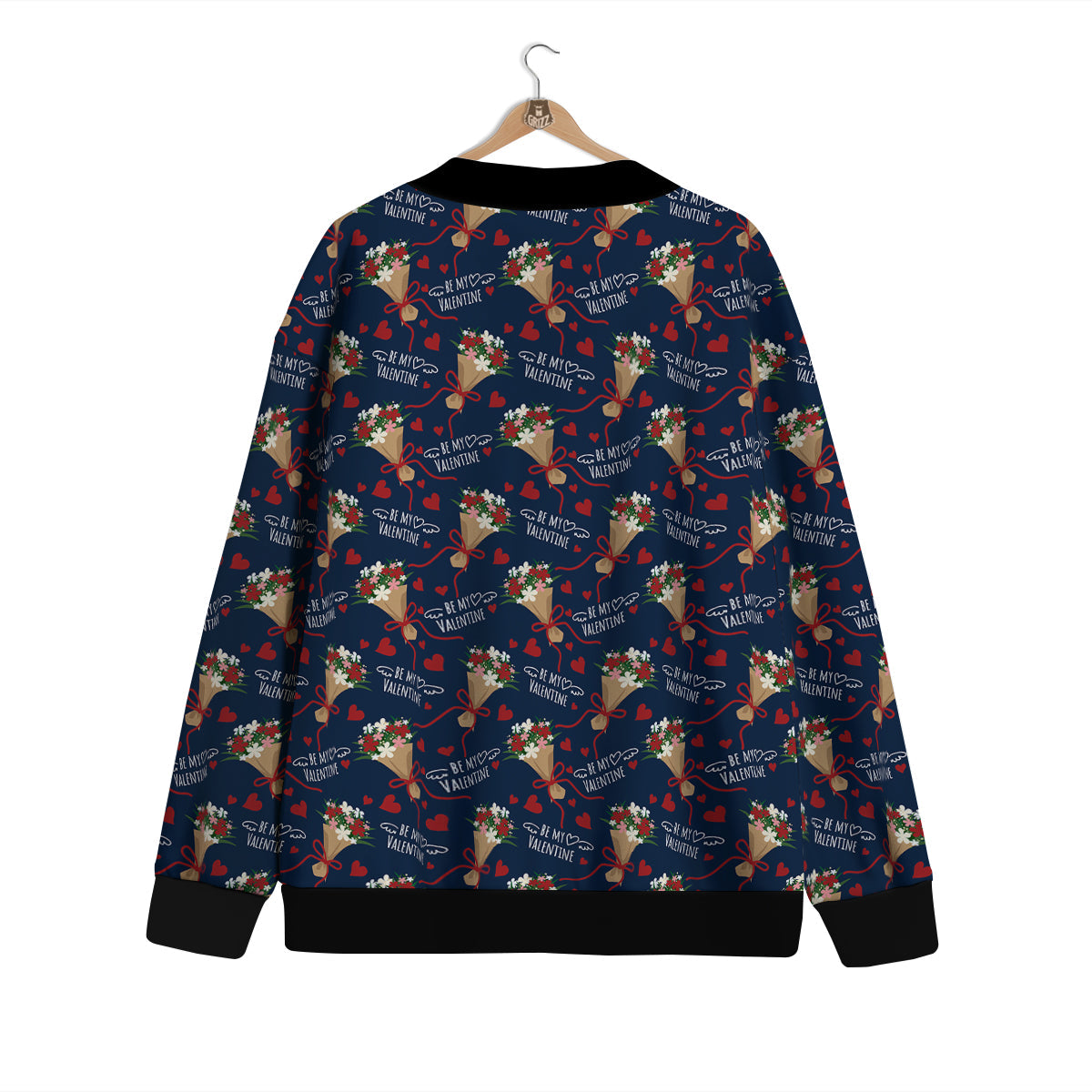 Be My Valentine Floral Print Pattern Cardigan-grizzshop