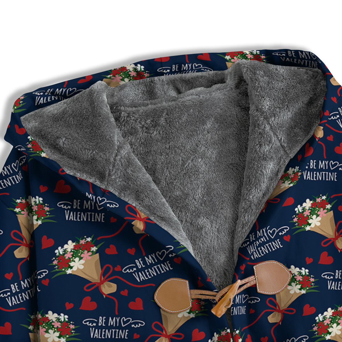 Be My Valentine Floral Print Pattern Men's Windbreaker Jacket-grizzshop