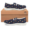 Be My Valentine Floral Print Pattern White Loafers-grizzshop