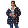 Be My Valentine Floral Print Pattern Women's Sherpa Jacket-grizzshop