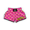 Beach Pink Pattern Print Muay Thai Boxing Shorts-grizzshop