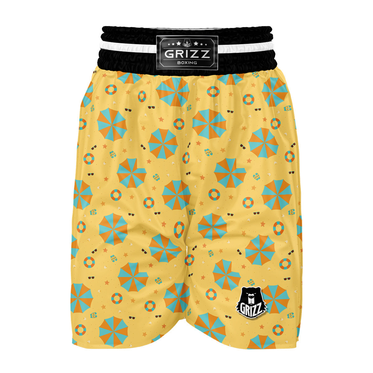Beach Print Pattern Boxing Shorts-grizzshop