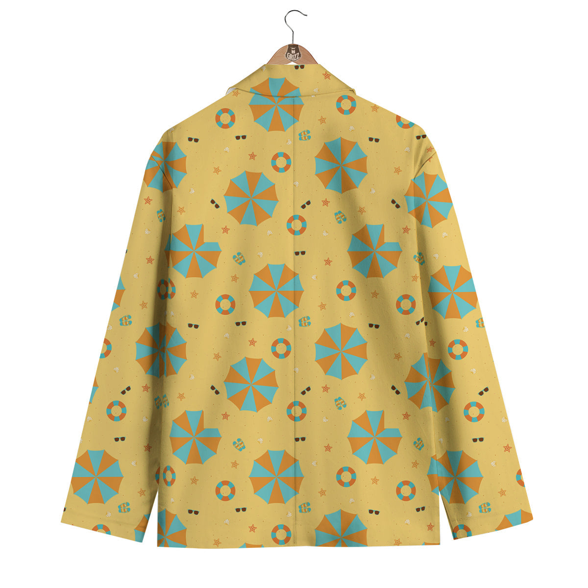 Beach Print Pattern Men's Blazer-grizzshop
