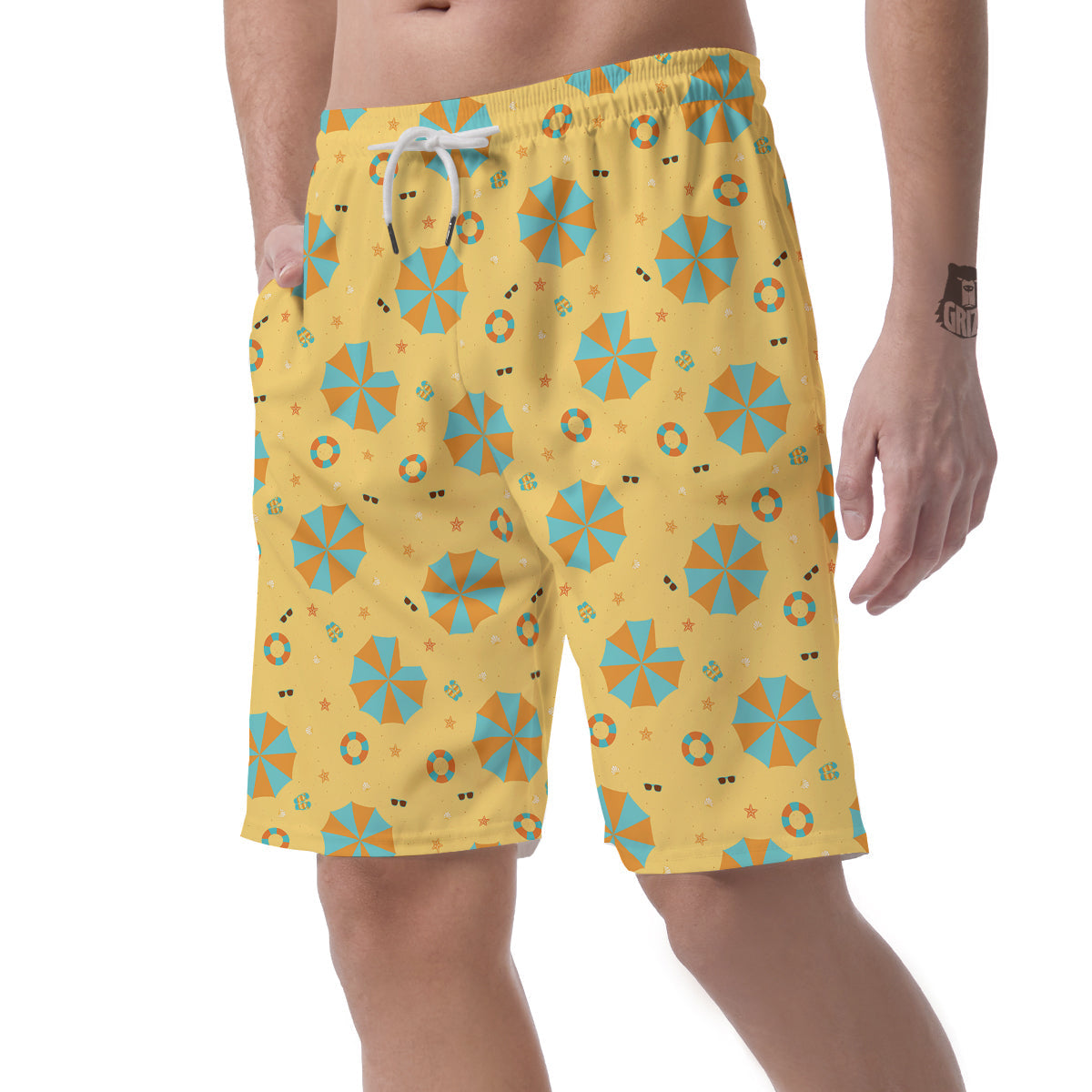 Beach Print Pattern Men's Shorts-grizzshop