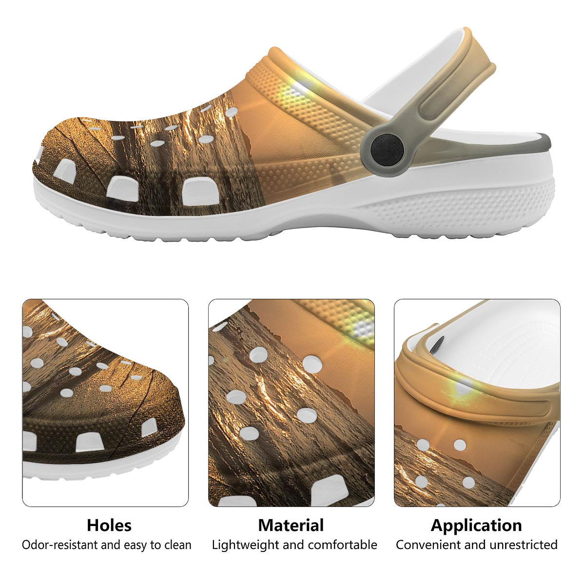 Beach Sunrise Print Clog-grizzshop