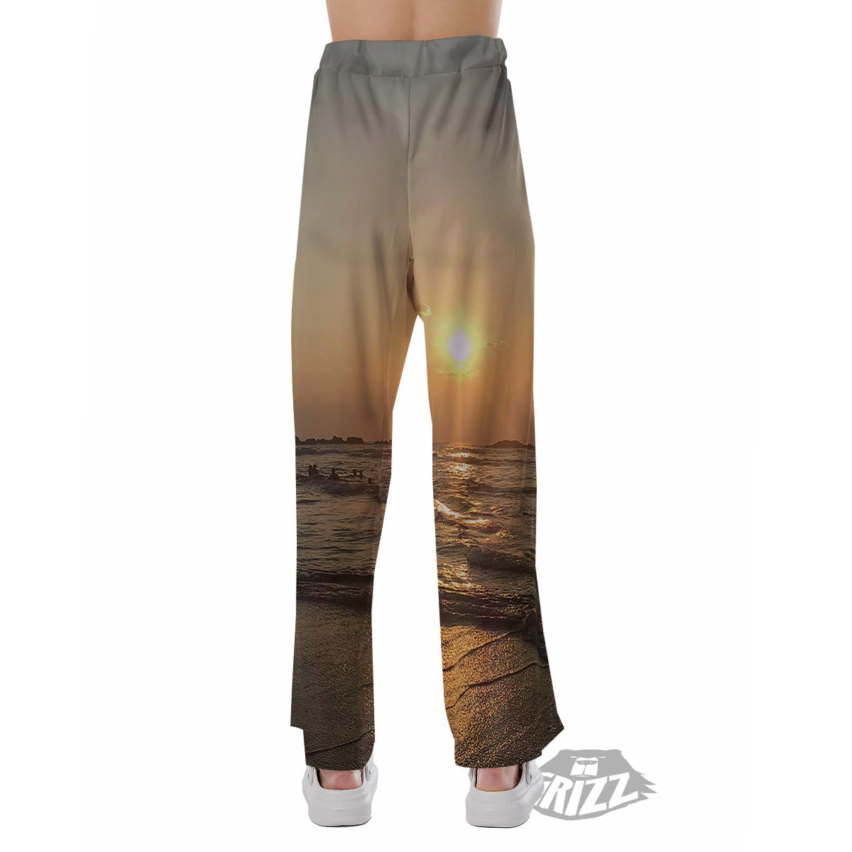 Beach Sunrise Print Pajama Pants-grizzshop
