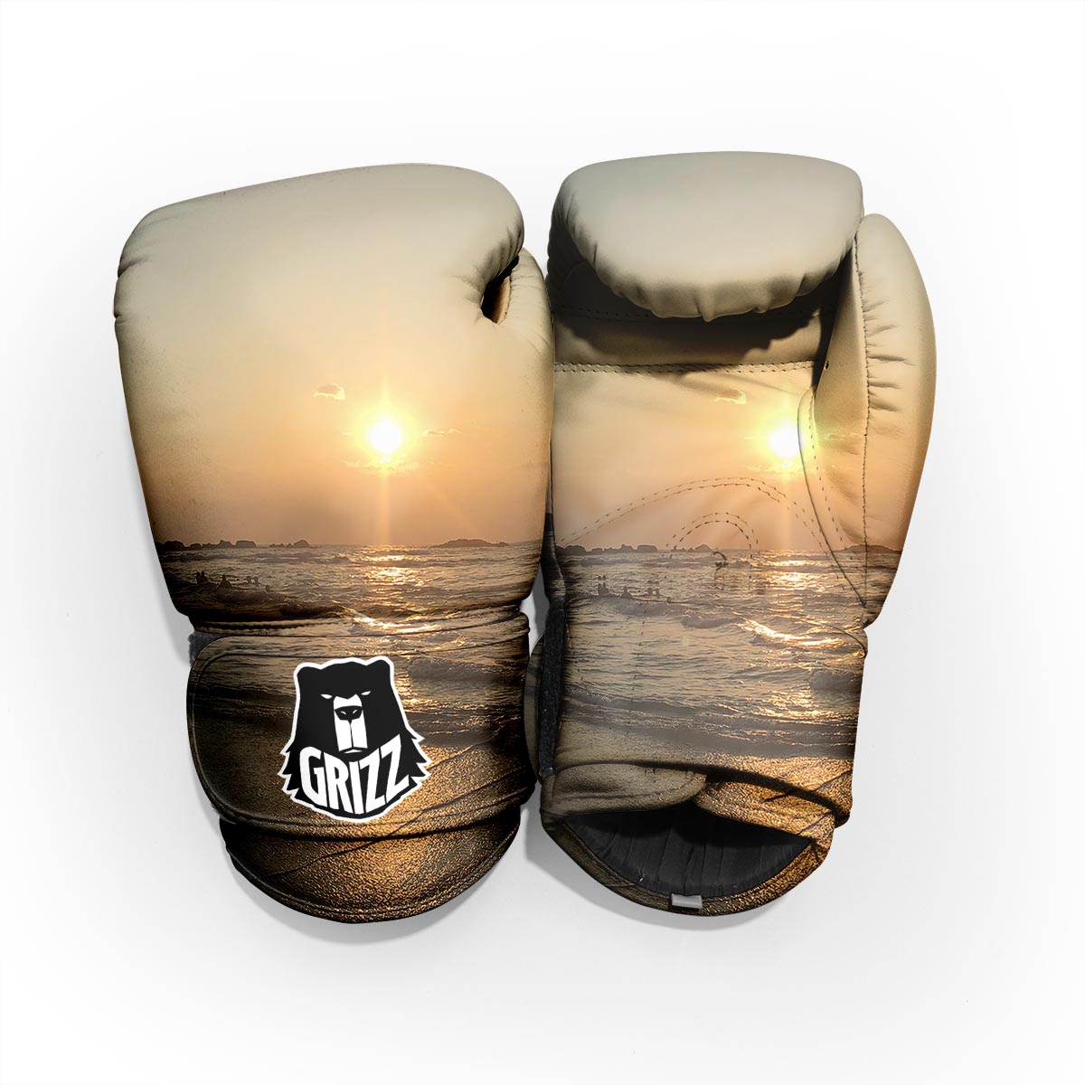 Beach Sunrise Print Pro Boxing Glove