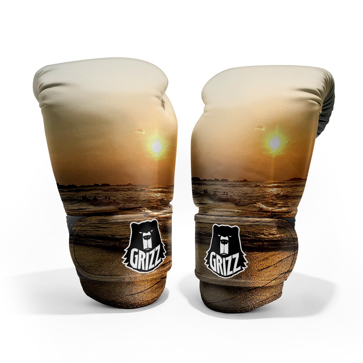 Beach Sunrise Print Pro Boxing Glove