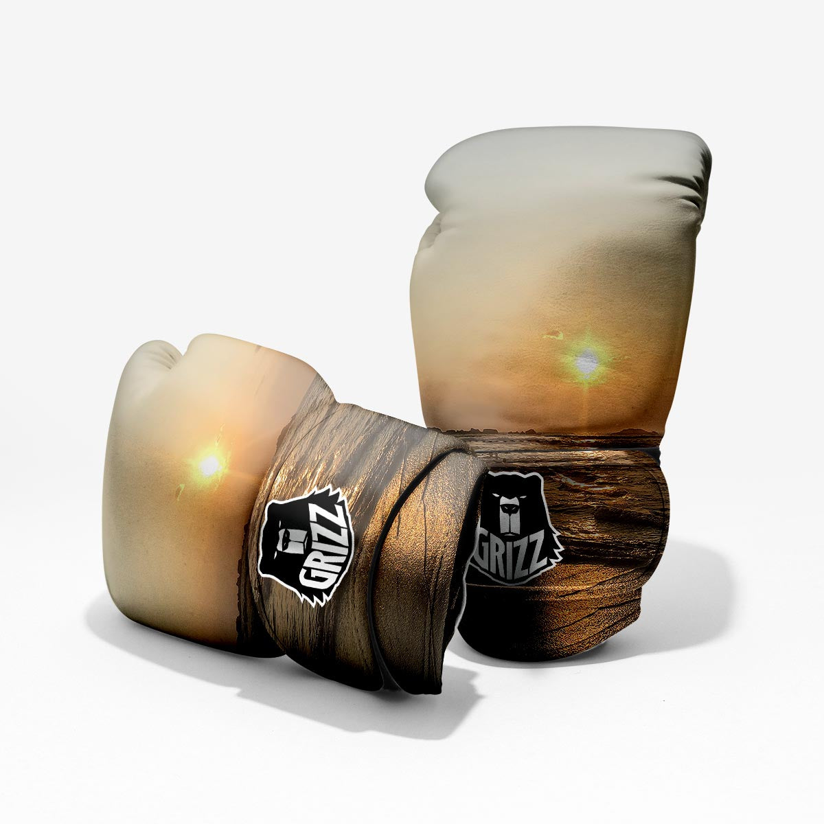 Beach Sunrise Print Pro Boxing Glove