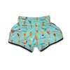 Beach Surfing Pattern Print Muay Thai Boxing Shorts-grizzshop