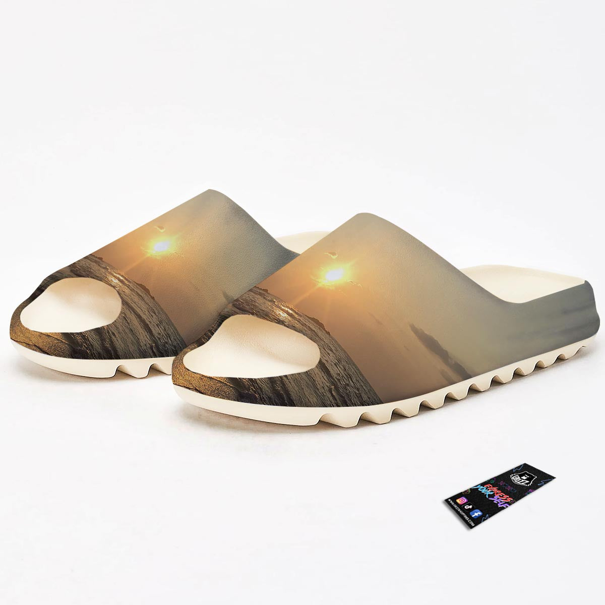 Beach Sunrise Print Sandals-grizzshop