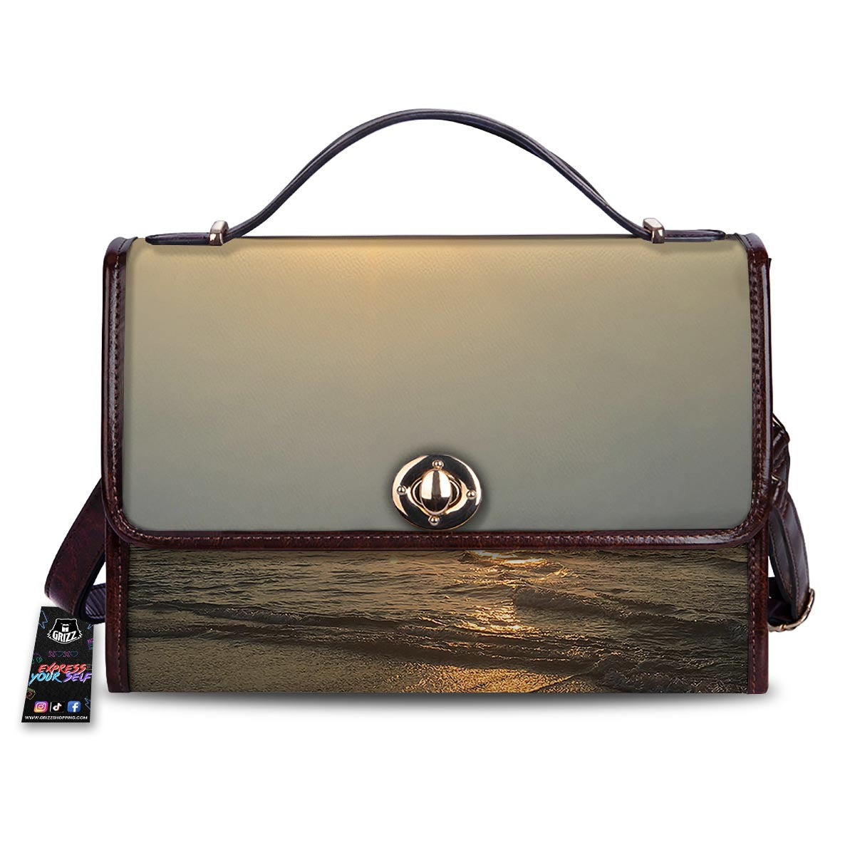 Beach Sunrise Print Women's Satchel Bag