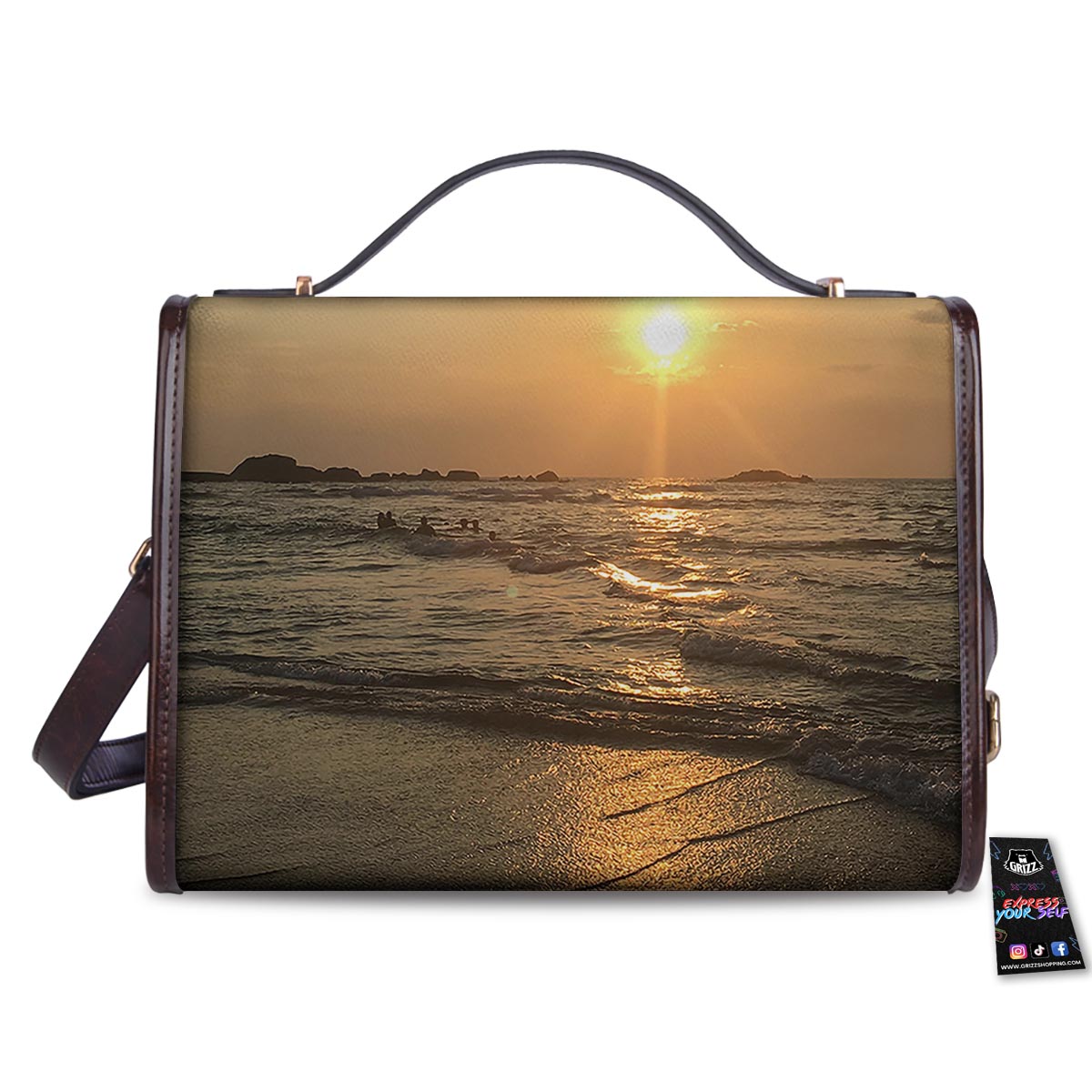 Beach Sunrise Print Women's Satchel Bag