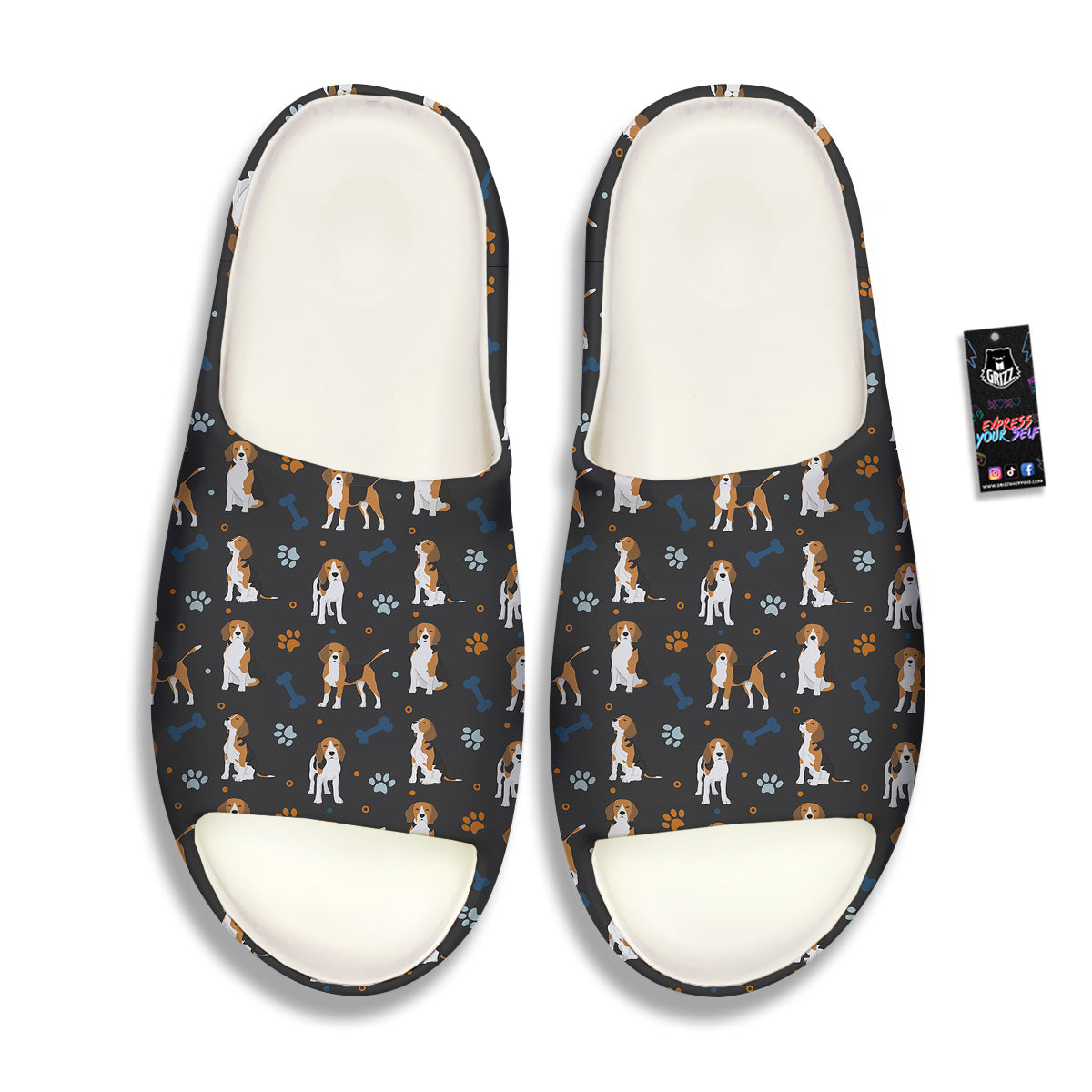 Beagle Cute Cartoon Print Pattern Sandals-grizzshop