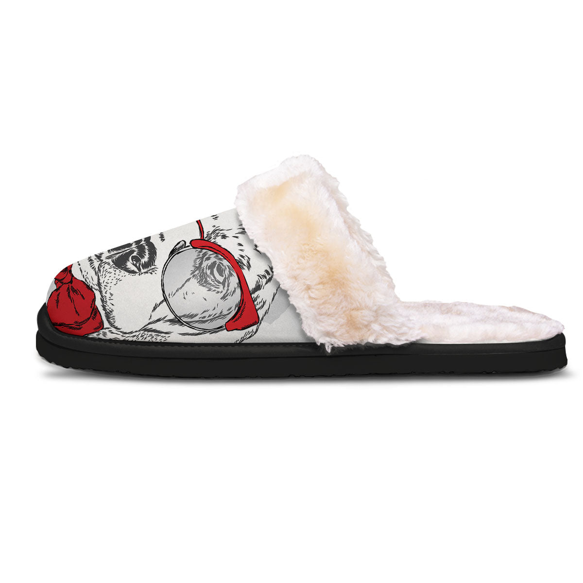 Beagle With Glasses Hipster Print Slippers-grizzshop