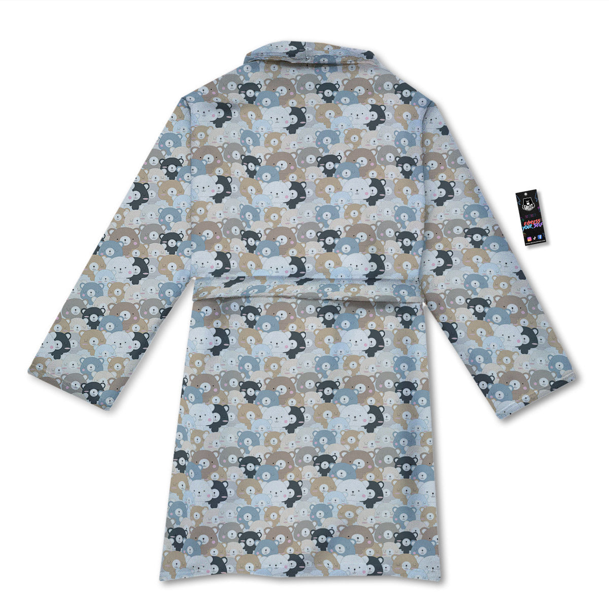 Bear Cute Print Pattern Bathrobe-grizzshop