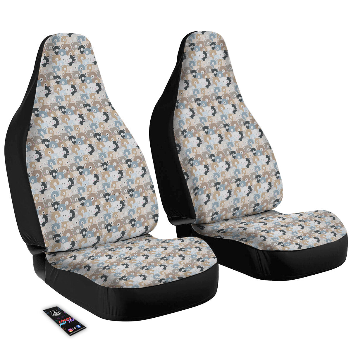 Bear Cute Print Pattern Car Seat Covers-grizzshop