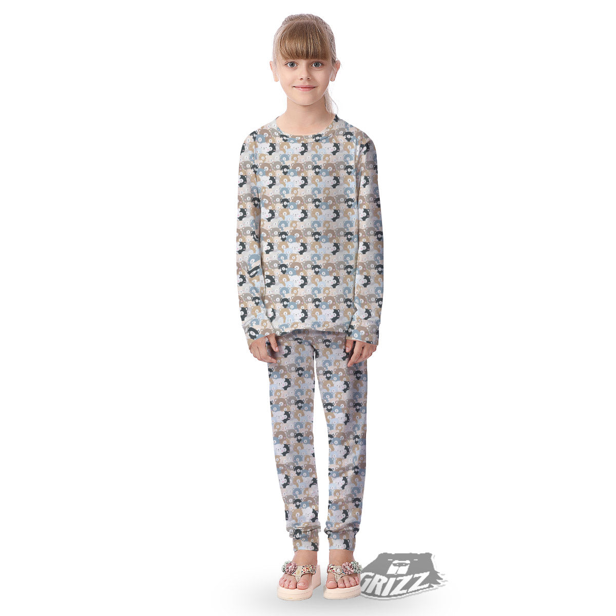 Bear Cute Print Pattern Kid's Pajamas-grizzshop