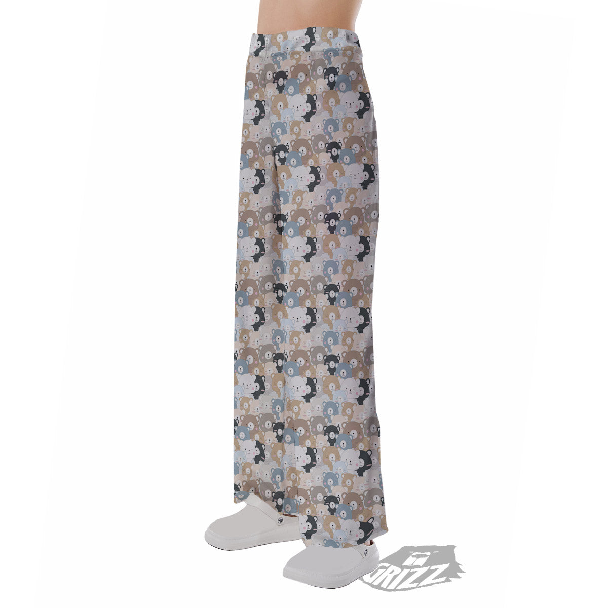 Bear Cute Print Pattern Pajama Pants-grizzshop