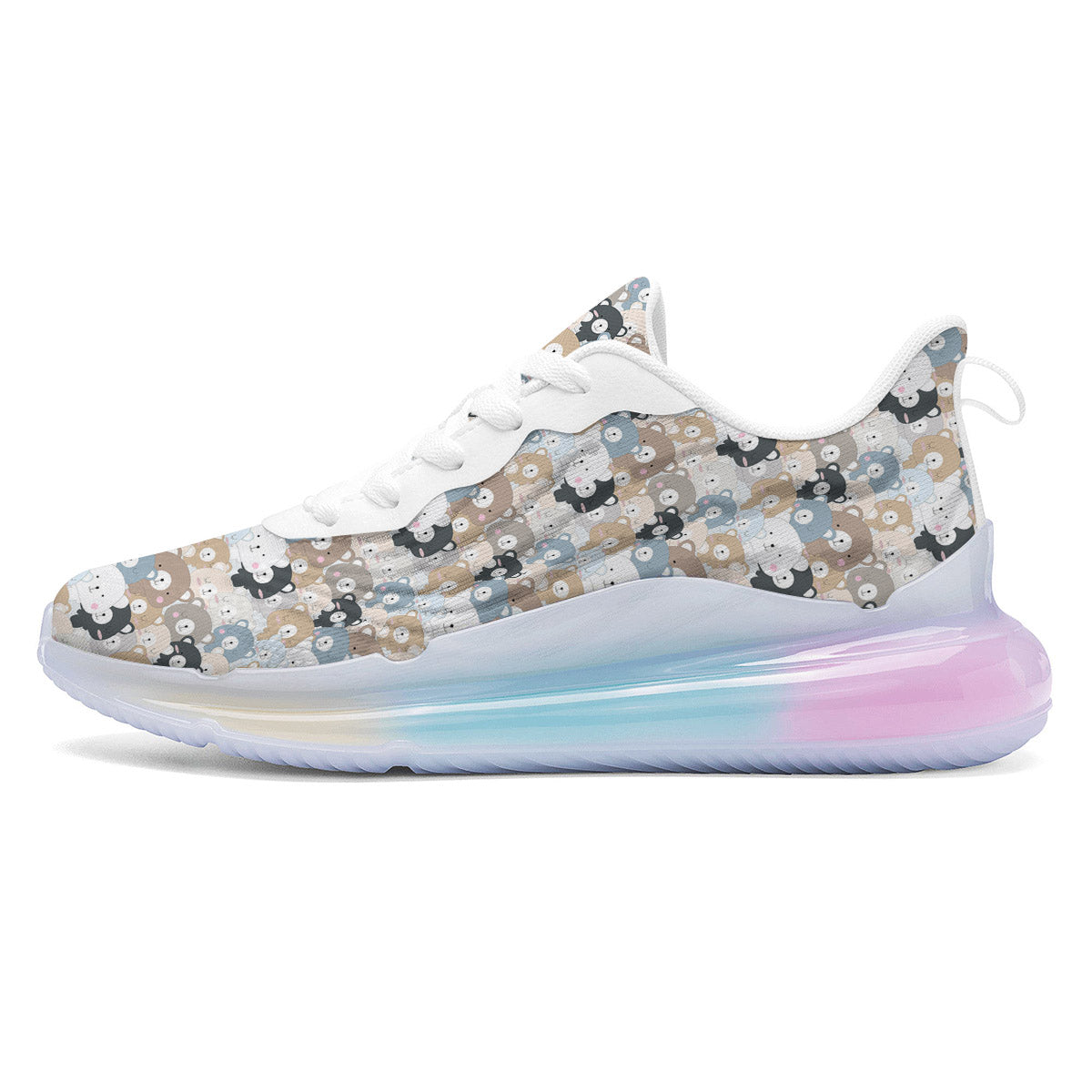 Bear Cute Print Pattern Running Sneakers-grizzshop