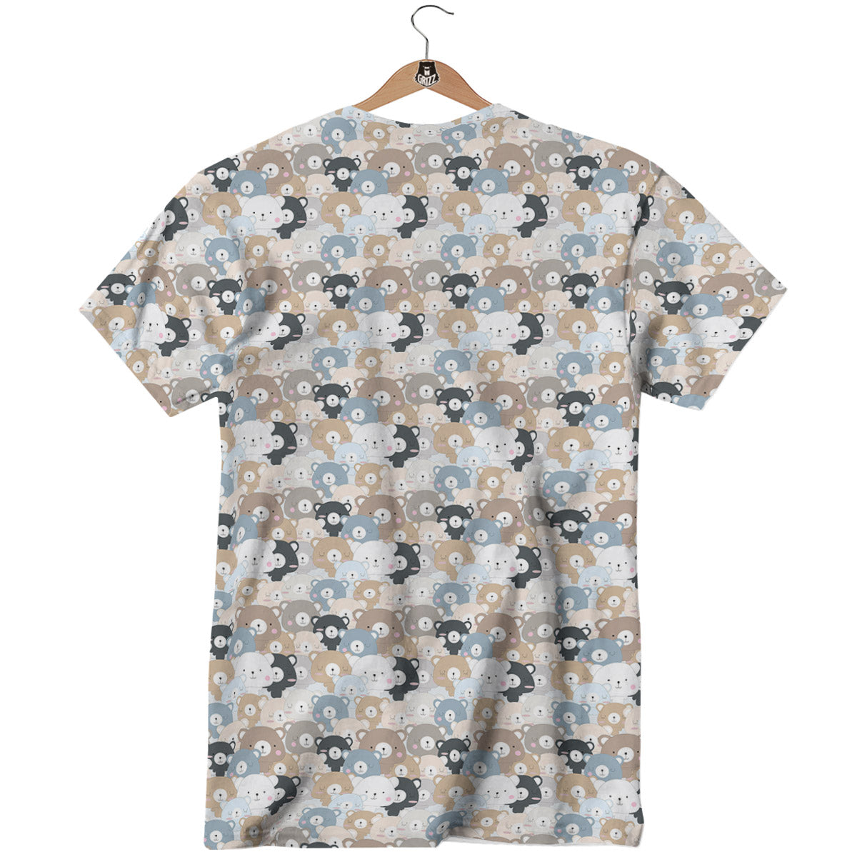 Bear Cute Print Pattern T-Shirt-grizzshop