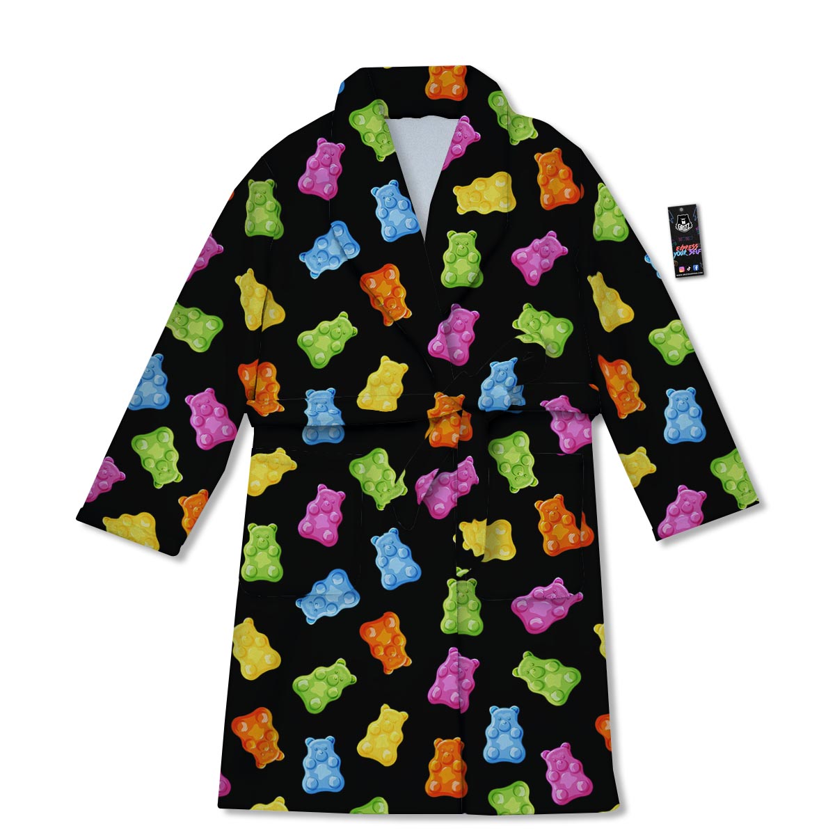 Bear Sweet Gummy Print Pattern Bathrobe-grizzshop