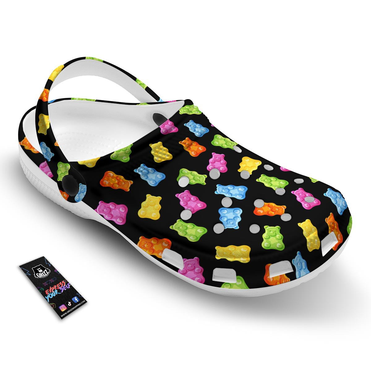 Bear Sweet Gummy Print Pattern Clog-grizzshop