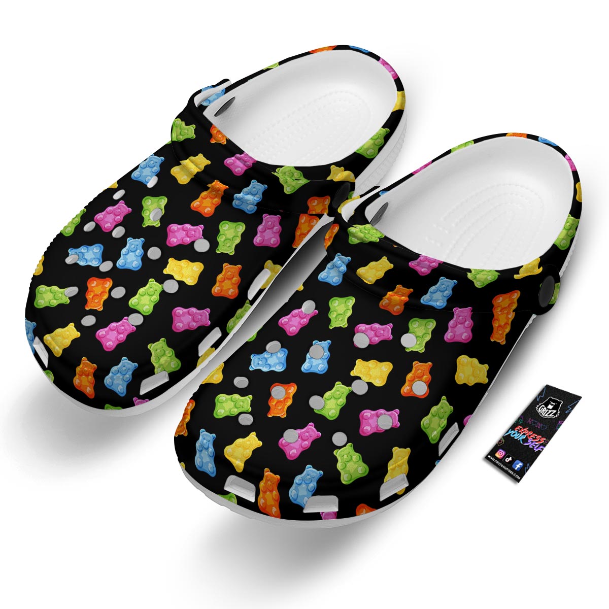 Bear Sweet Gummy Print Pattern Clog-grizzshop