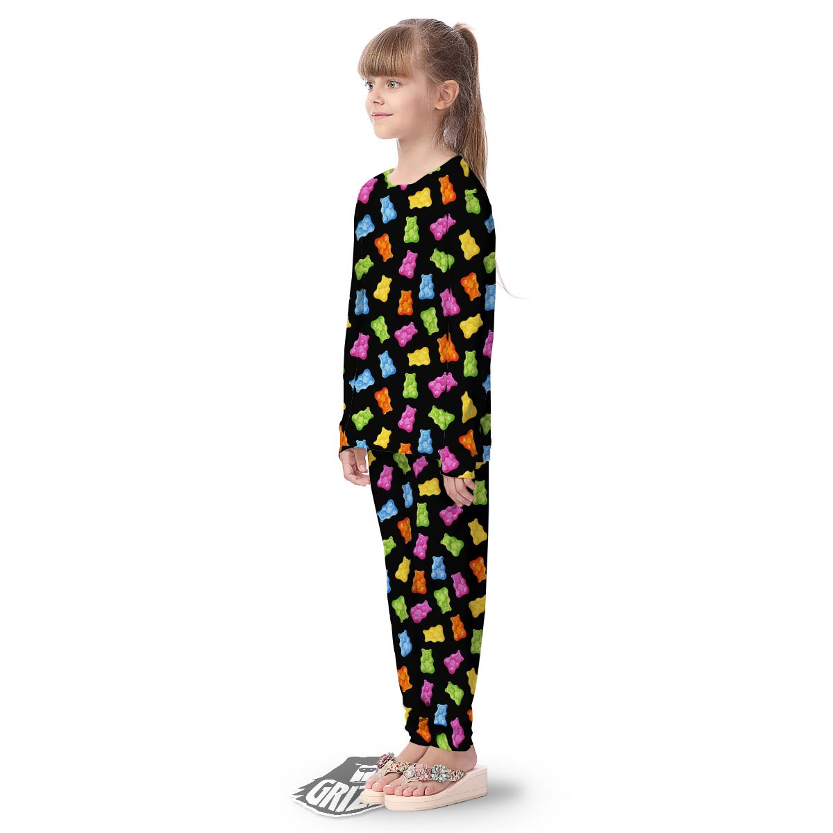 Bear Sweet Gummy Print Pattern Kid's Pajamas-grizzshop