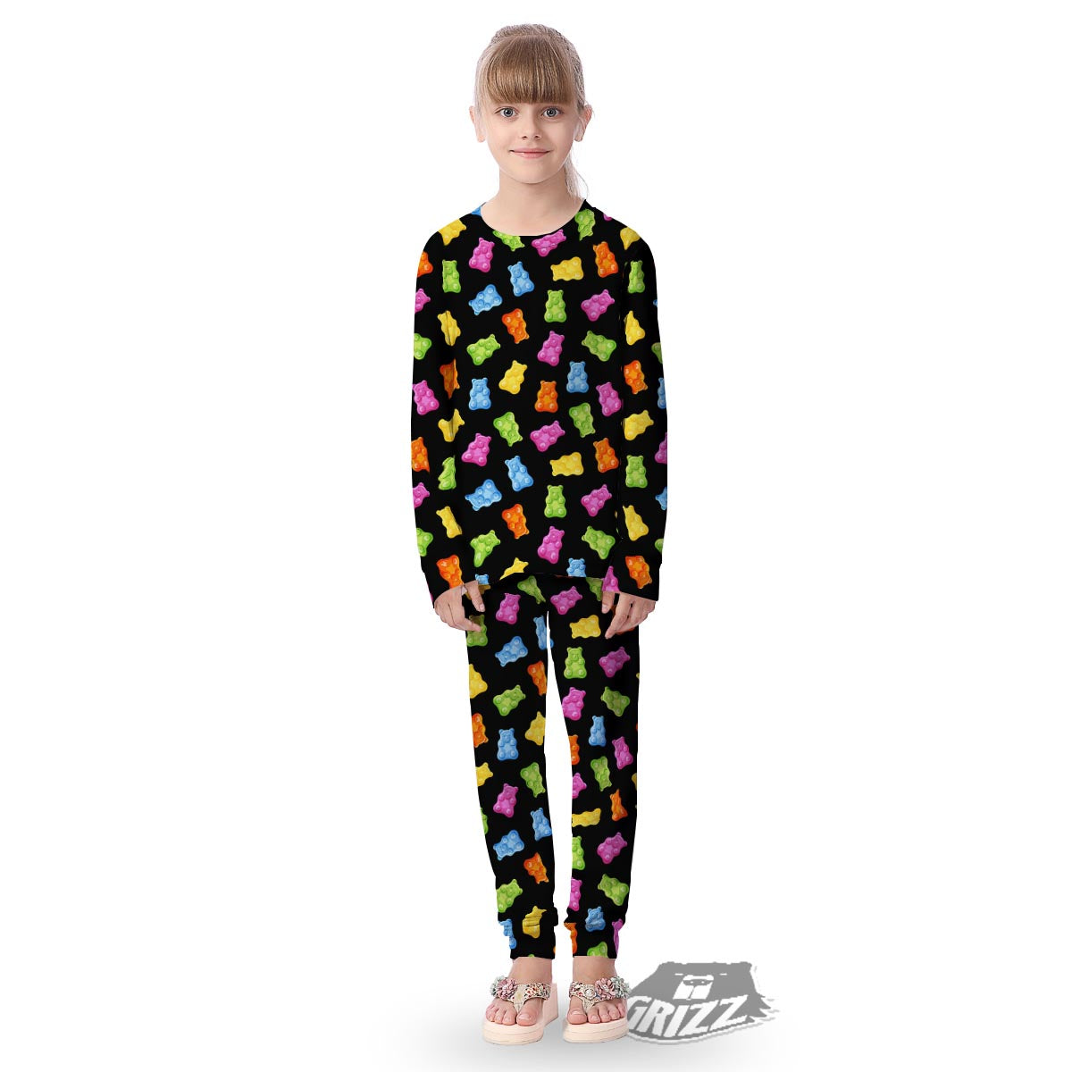 Bear Sweet Gummy Print Pattern Kid's Pajamas-grizzshop