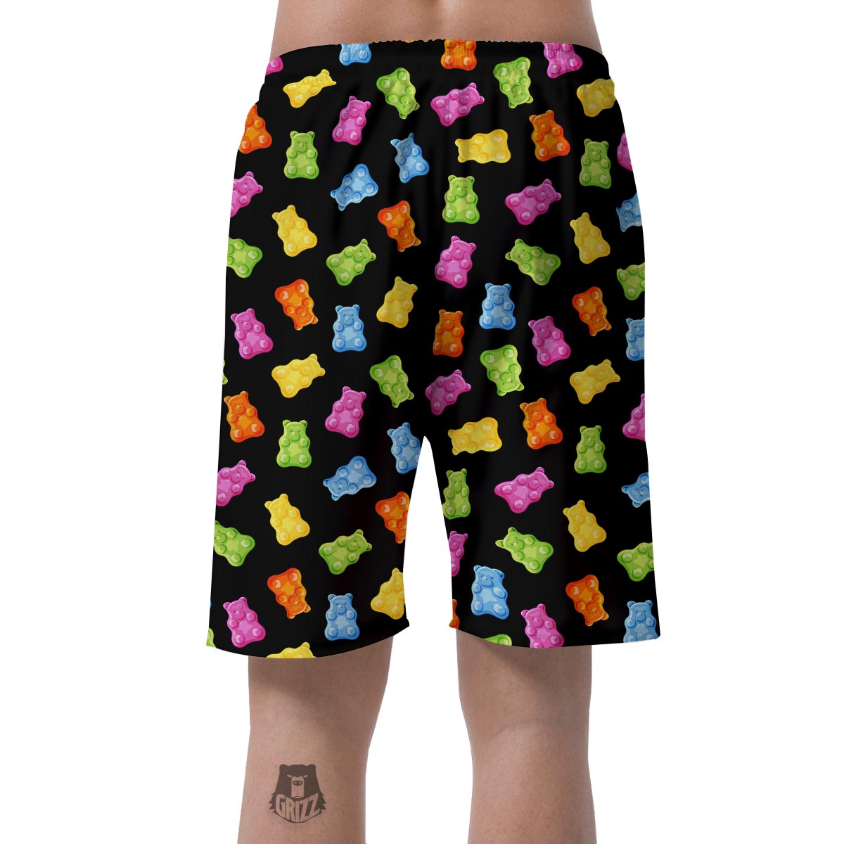 Bear Sweet Gummy Print Pattern Men's Shorts-grizzshop