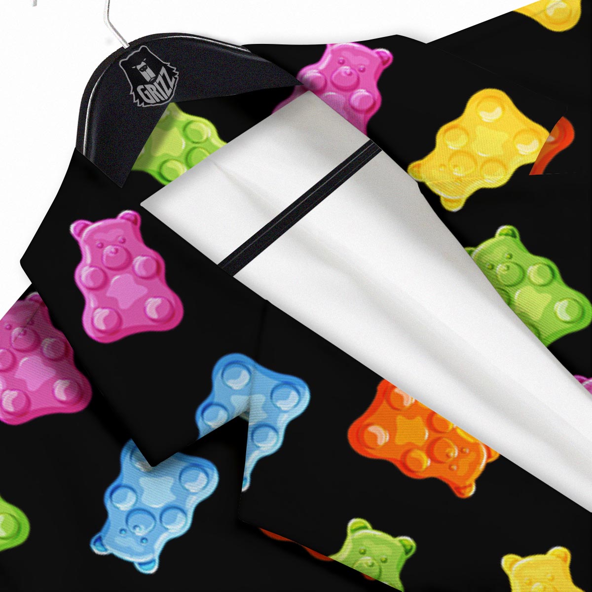 Bear Sweet Gummy Print Pattern Men's Sport Coat-grizzshop