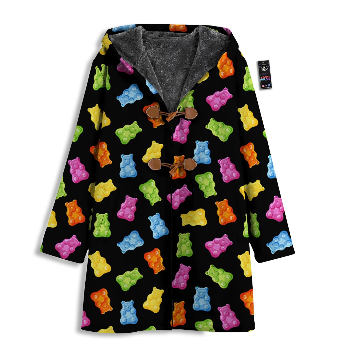 Bear Sweet Gummy Print Pattern Men's Windbreaker Jacket-grizzshop