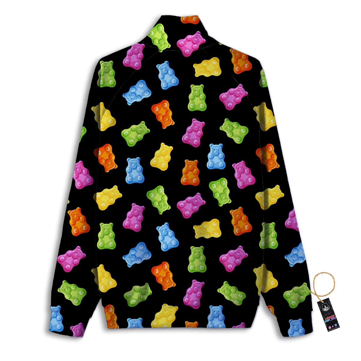 Bear Sweet Gummy Print Pattern Track Jacket-grizzshop
