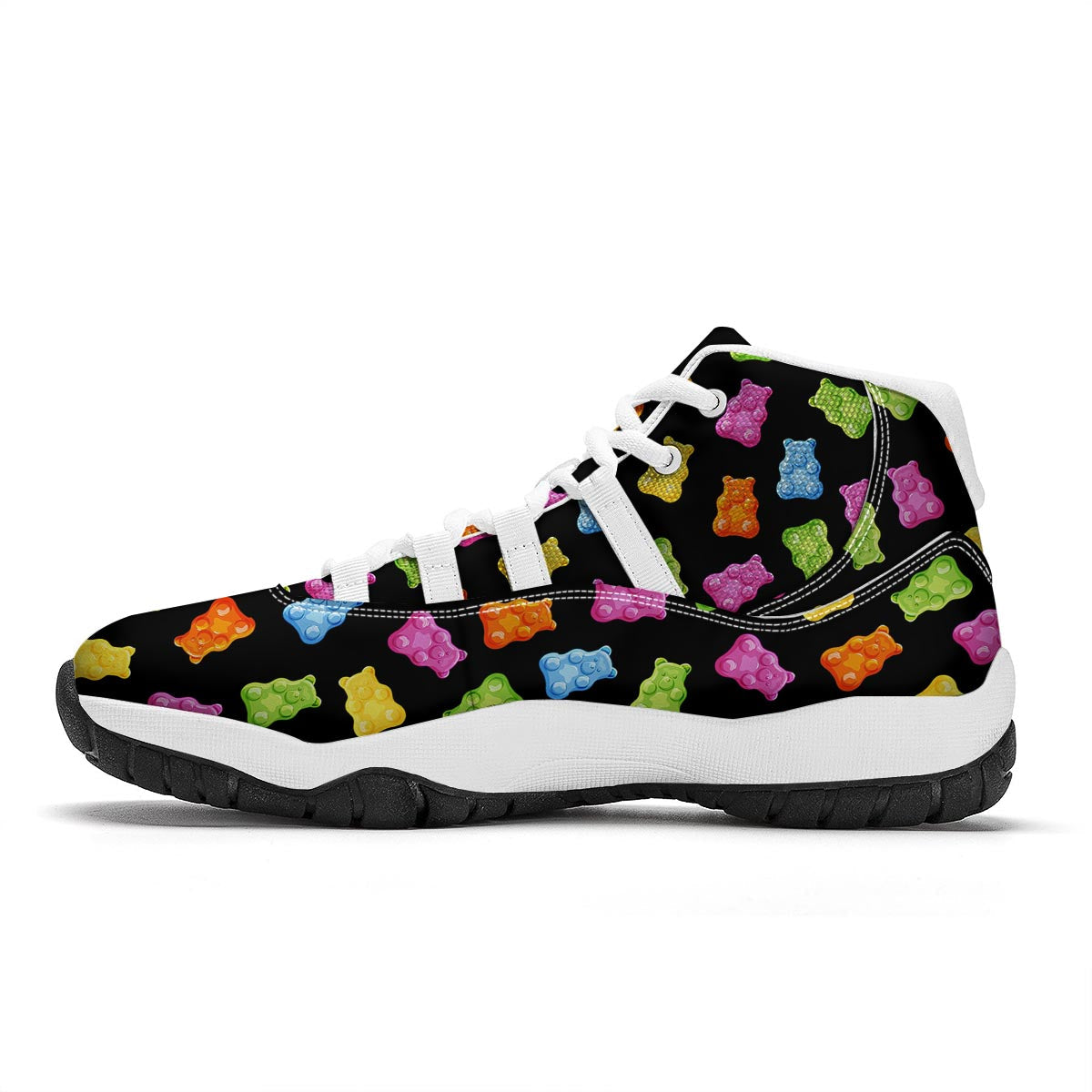 Bear Sweet Gummy Print Pattern White Bball Shoes-grizzshop