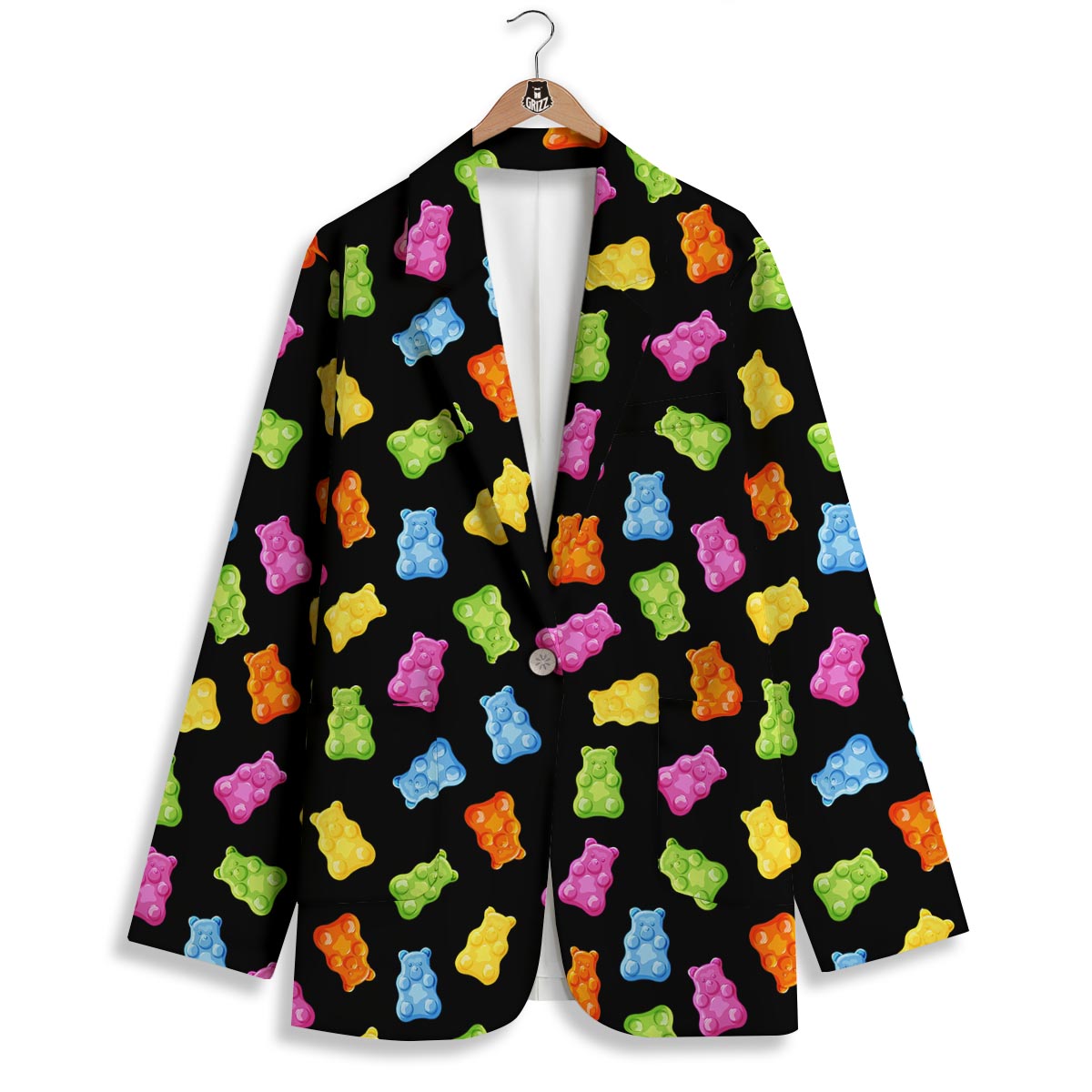 Bear Sweet Gummy Print Pattern Women's Blazer-grizzshop