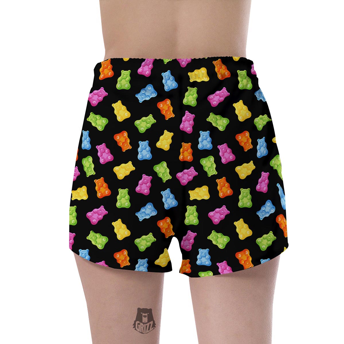 Bear Sweet Gummy Print Pattern Women's Shorts-grizzshop