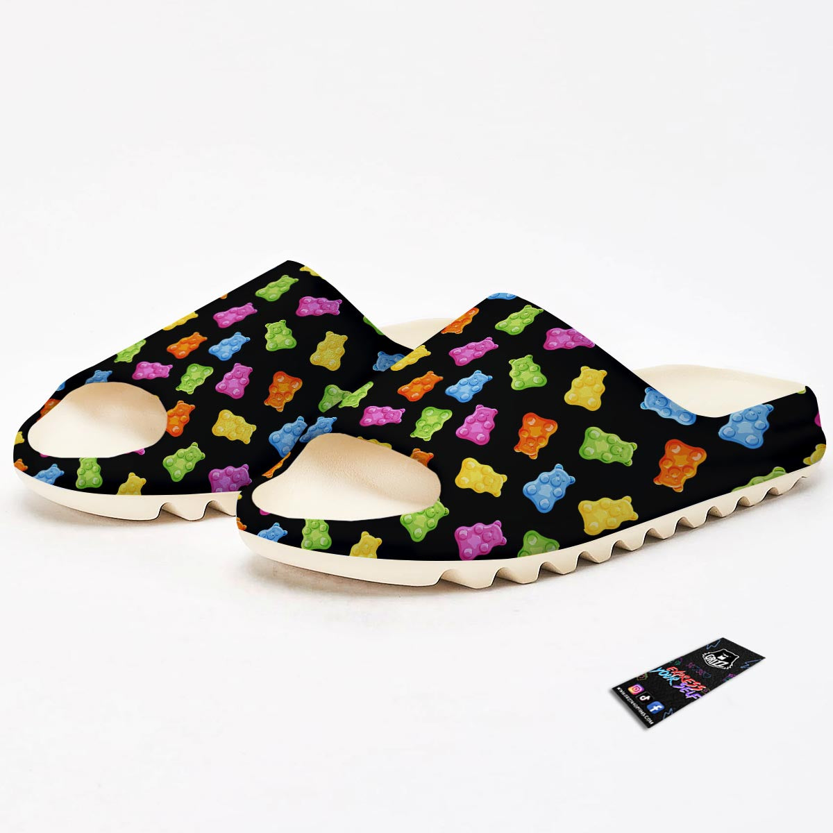 Bear Sweet Gummy Print Pattern Sandals-grizzshop