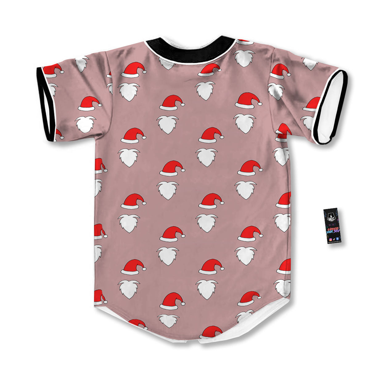 Beard Santa Claus Print Pattern Baseball Jersey-grizzshop